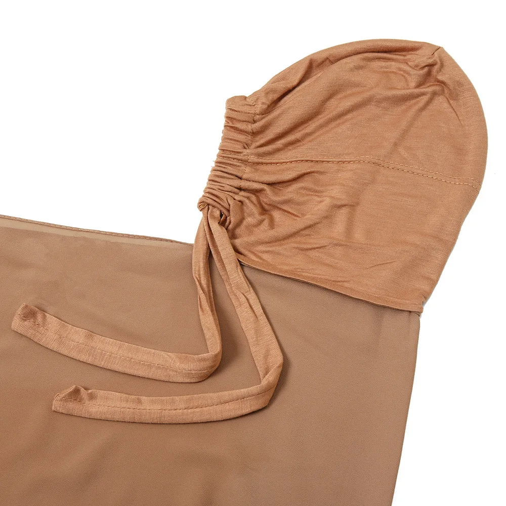 Factory Ethnic Scarves & Shawls muslim Women Under scarf  Stretch Headband instant Chiffon hijab caps