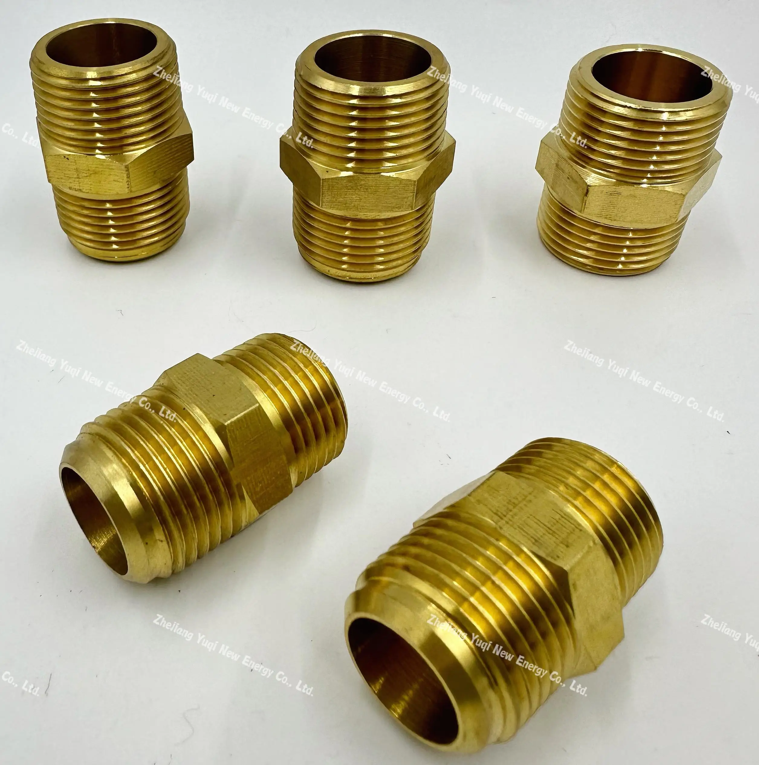 Threaded Hydraulic Pipe Brass Tube Fittings Male Nipples Custom Delay Nipples