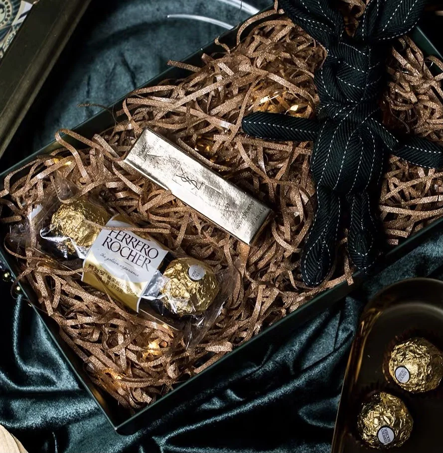 Decorative Filler Paper For Gift Boxes Sustainable Shreded Paper for Gift Packaging Crinkle type Filler Shred Paper