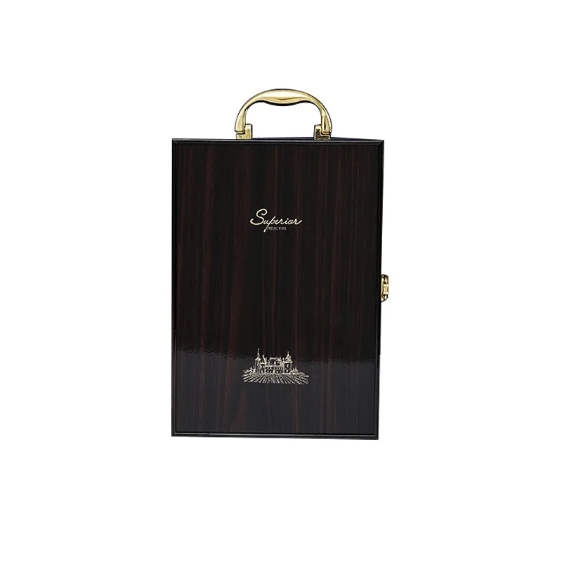 JTX307 High Gloss Piano Paint Custom Laser Logo Mdf Pasted Special Paper Empty Wooden Gift Packaging Box Wooden Wine Boxes