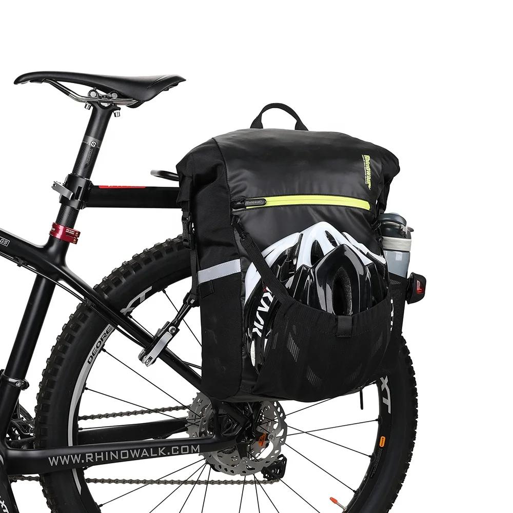 Rhinowalk Bike Pannier Waterproof 24L Road Bicycle Rear Side Trunk Travel  Luggage Bag Backpack