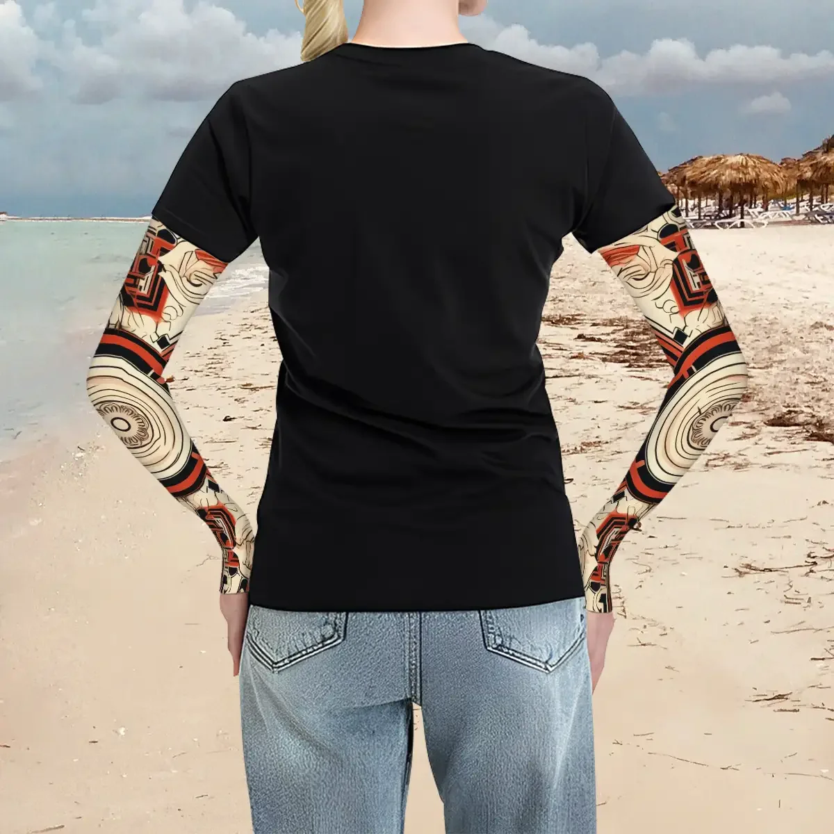 Защитные рукава компрессионные нарукавники с индивидуальным дизайном для взрослых солнцезащитные