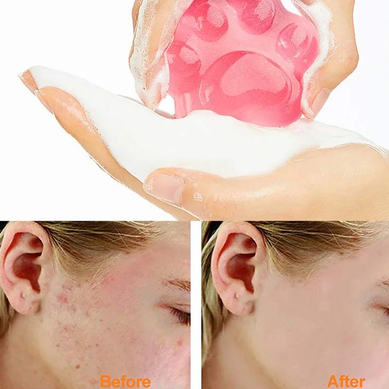 OEM/ODM Jelly Q Elastic Handmade Peach Soap Amino Acid Moisturizing Oil Control Whitening Collagen Bath Face Soap