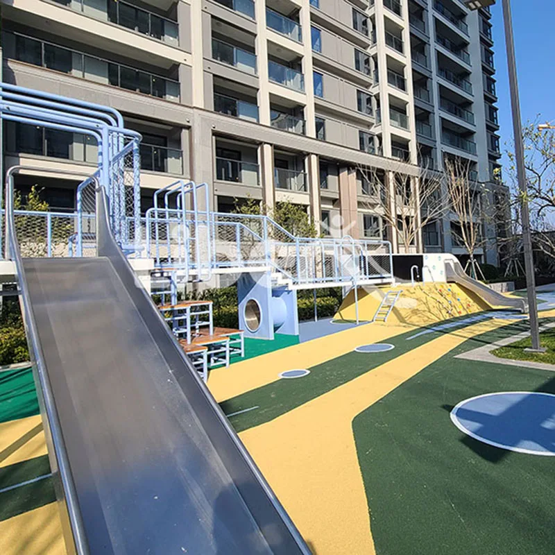 children full ropes play ground for kids climber slide