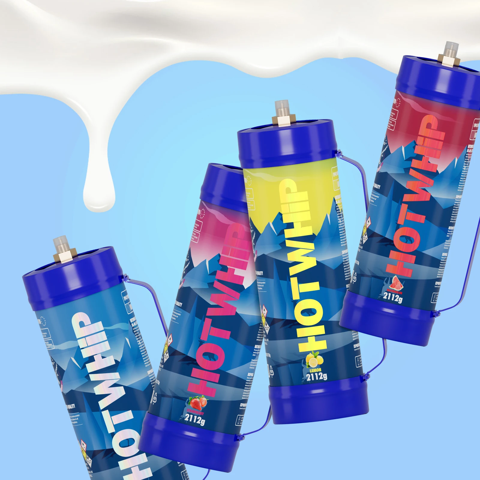 Ready to Ship USA Warehouse Stock Wholesale 3.3L Cream Chargers And 2112g Cream Whip Chargers