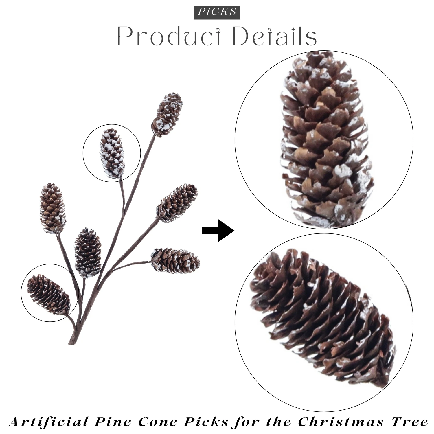 Artificial Pine Cone Picks for the Christmas Tree
