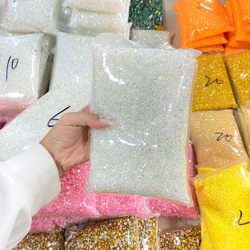 Factory Direct Sales Jelly AB Resin Rhinestones Transparent Bulk Package For DIY Craft