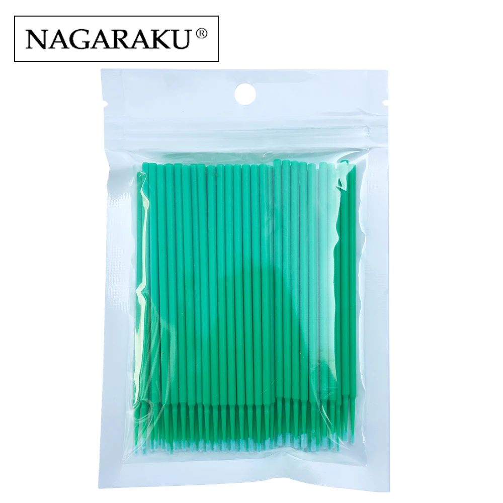NAGARAKU Eyelashes Makeup Maquiagem 100pcs Micro Durable Disposable Applicators Mascara Brush Eyelash  lash shampoo brush