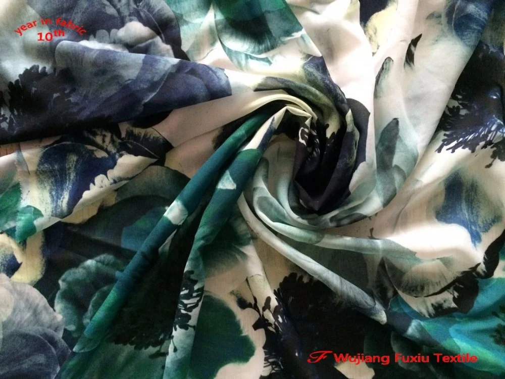 High Quality 15D soft Super Thin and Soft French Silk Chiffon Printed Fabric