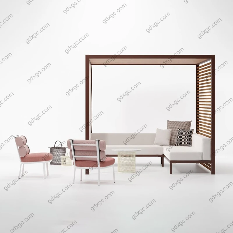Modern Luxury Outdoor Lounge Pavilion Furniture for Hotels Parks Courtyards Villas