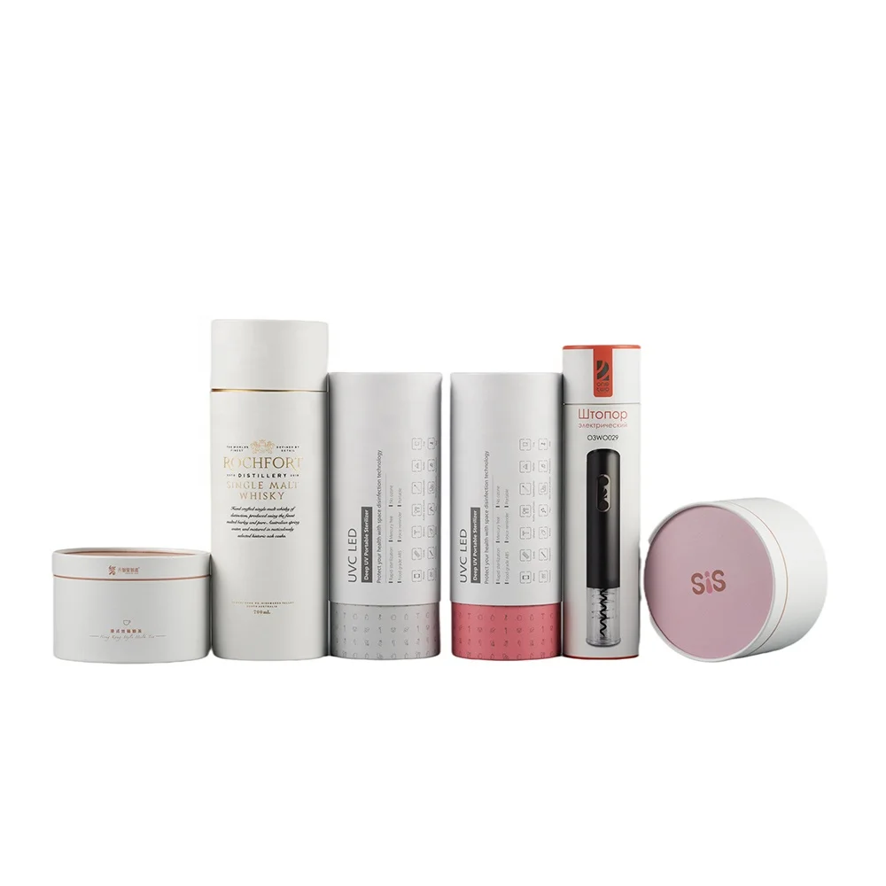 wholesale design Luxury  Wine whisky  beverages wine champagne  bottle gift Box paper tube packaging