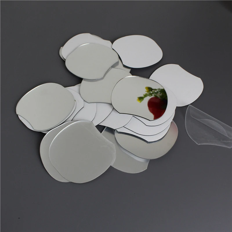 Cheap price customized shape small mini glass mirror piece for craft Cosmetic Cases