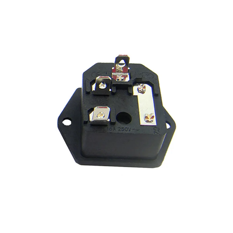AC Power Outlet Socket 3PIN Panel Mount 10A 250VAC With Fuse AC-03