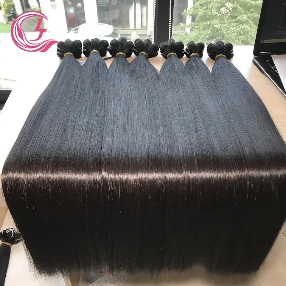 Perruque Indien Human Hair Extension, Pure Remy Virgin Cuticle Aligned Longest Hair Ratio Double Human Hair Weft