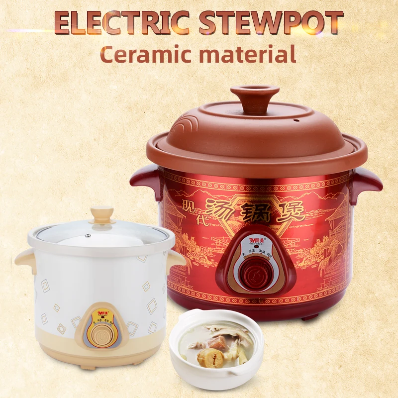 Slow Cookers And Sous Vide Multi-Specification Function  Slow Cooker Electric Ceramic Crock Pot Household