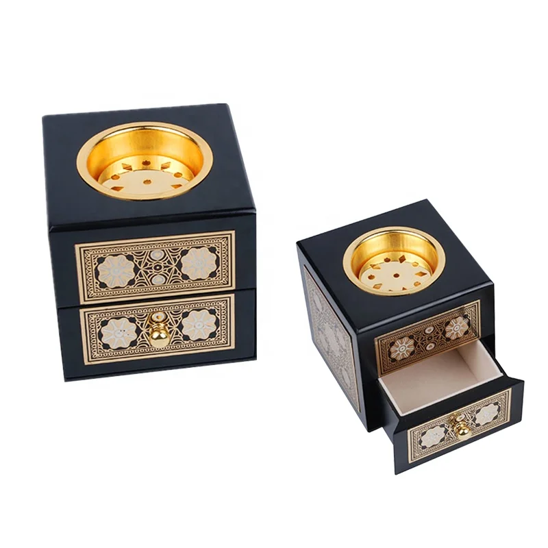 arabic incense burner new design arabic mubkhar luxury middle east wooden incense burner box wholesale
