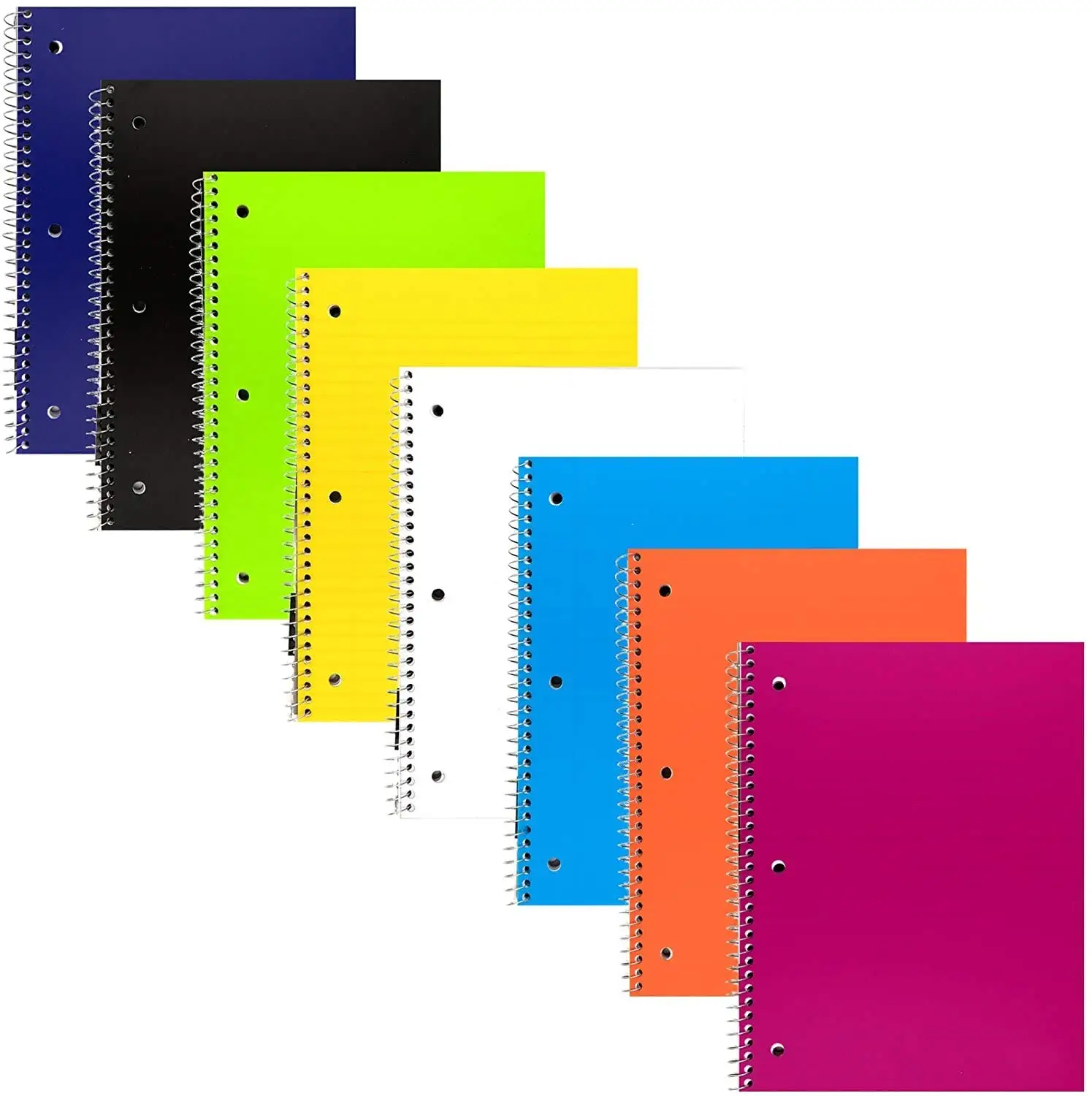A4 A5 A6 Spiral Notebook 70 Sheets Wide Ruled Wire Durable Laminated Cover Assorted Color Wire Bound Notebook