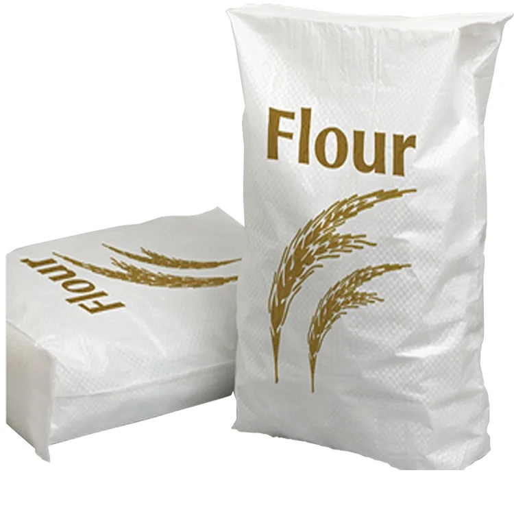 
China Manufacturer Plastic Bopp Laminated 25kg 50kg Sack Polypropylene Woven Packing Bag Of Rice Flour 