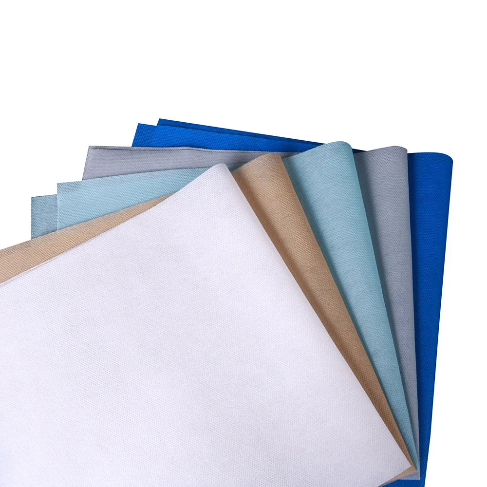 Non Woven Fabric Bag tie Interlining Spun bond Polypropylene non woven  color shopping bag production  material