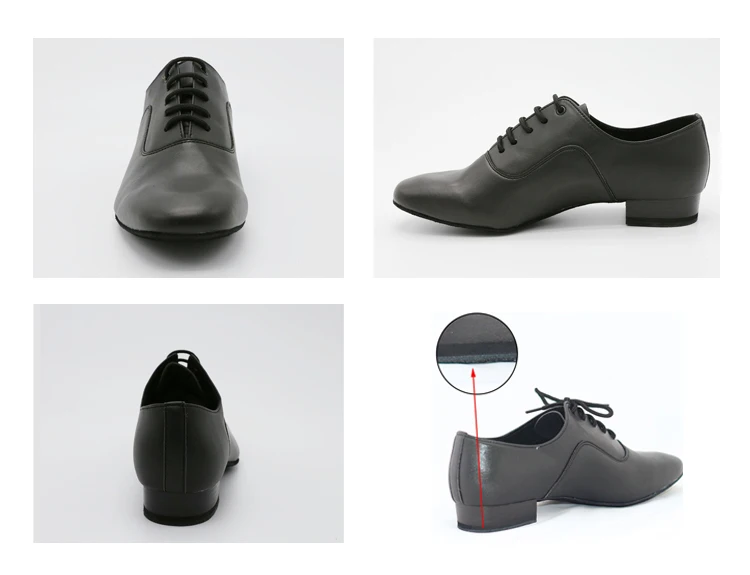 Men leather professional latin salsa tango dance shoes