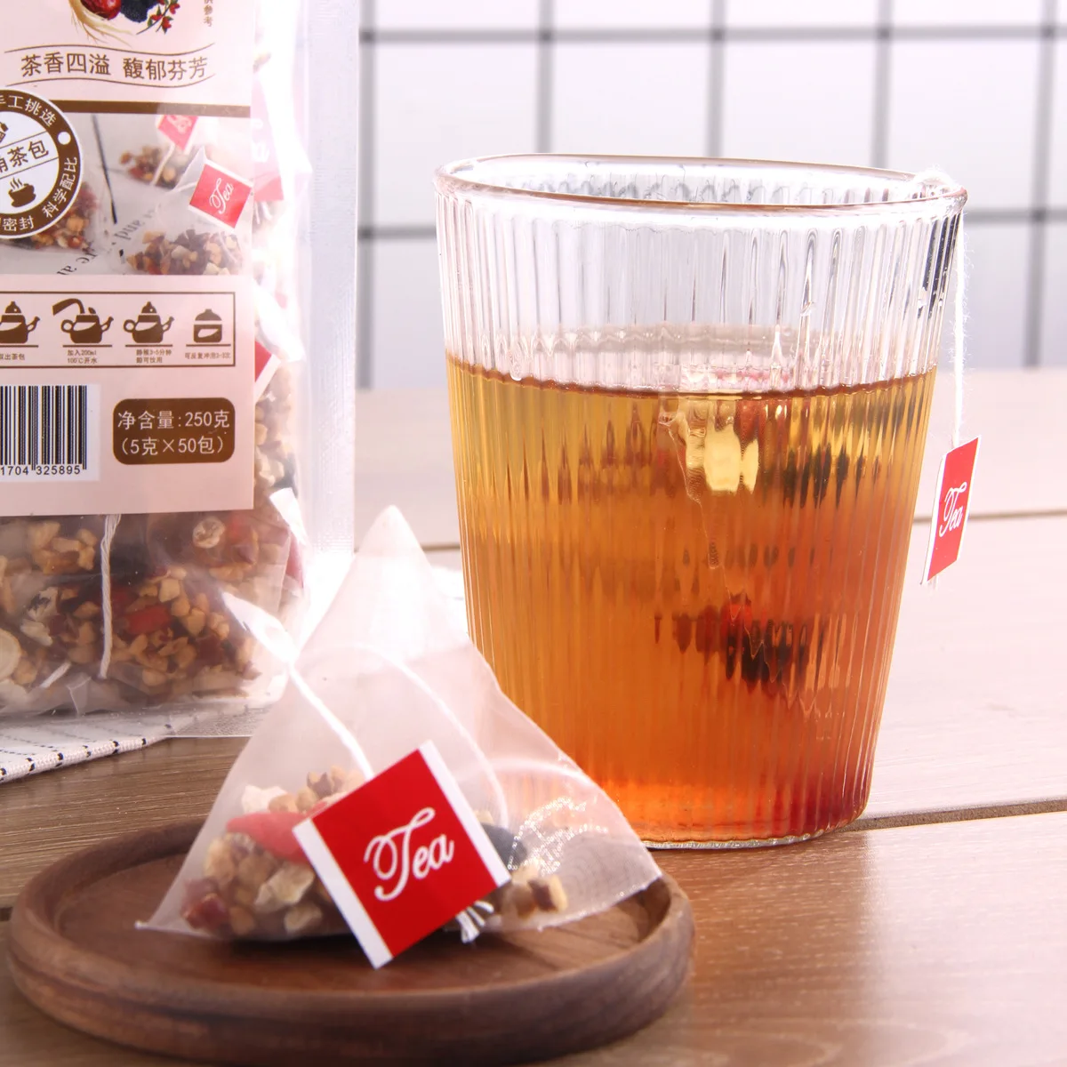 Blended Five Treasure Ginseng Flavor Tea Bagged and Bottle-Packed Premium Tea