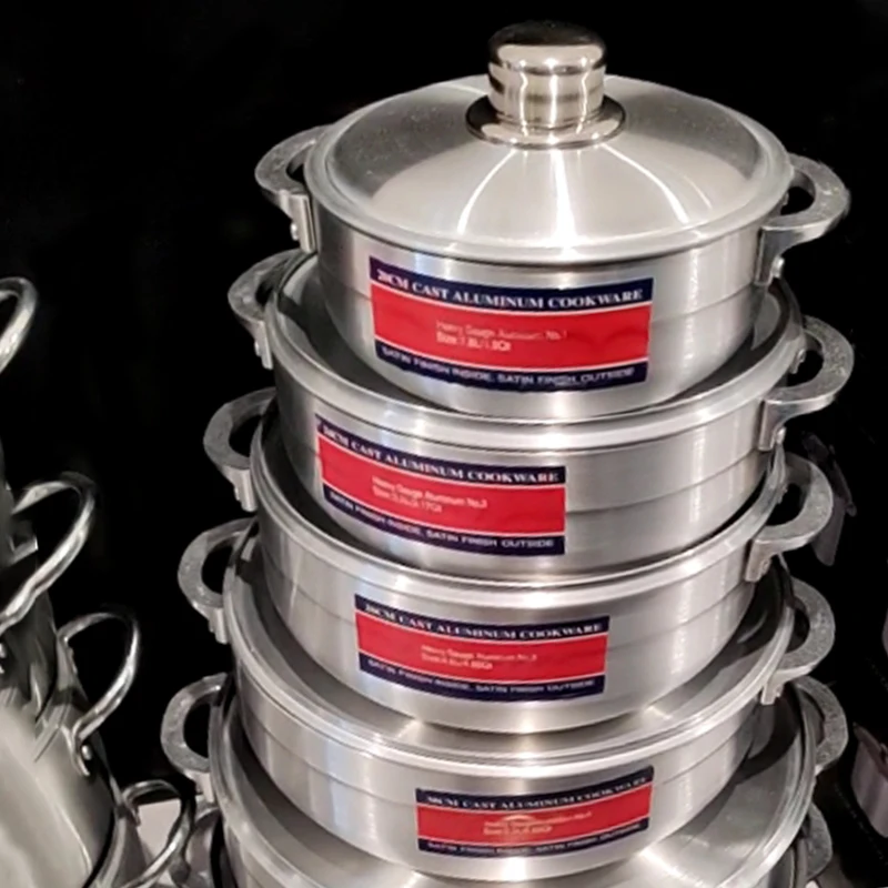 Wholesale Aluminum cookware set 12PCS Die Cast Casserole Forged Big Kitchenware cooking Soup Pot Set