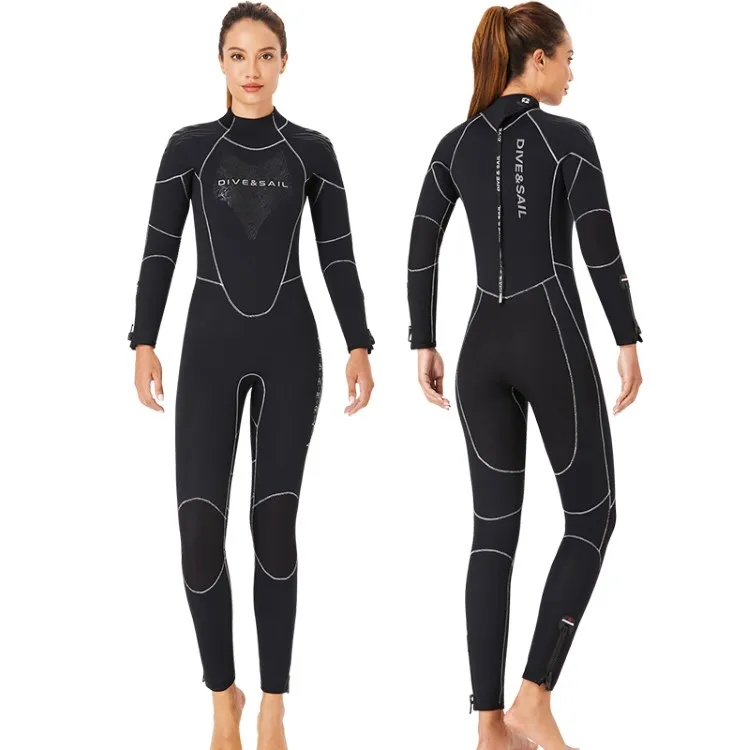
5 MM New Design High Quality Double Lining Plush Keep Warm Wrist and Ankle Zippers Neoprene Full Bodys Surf Wetsuit Diving Suit 