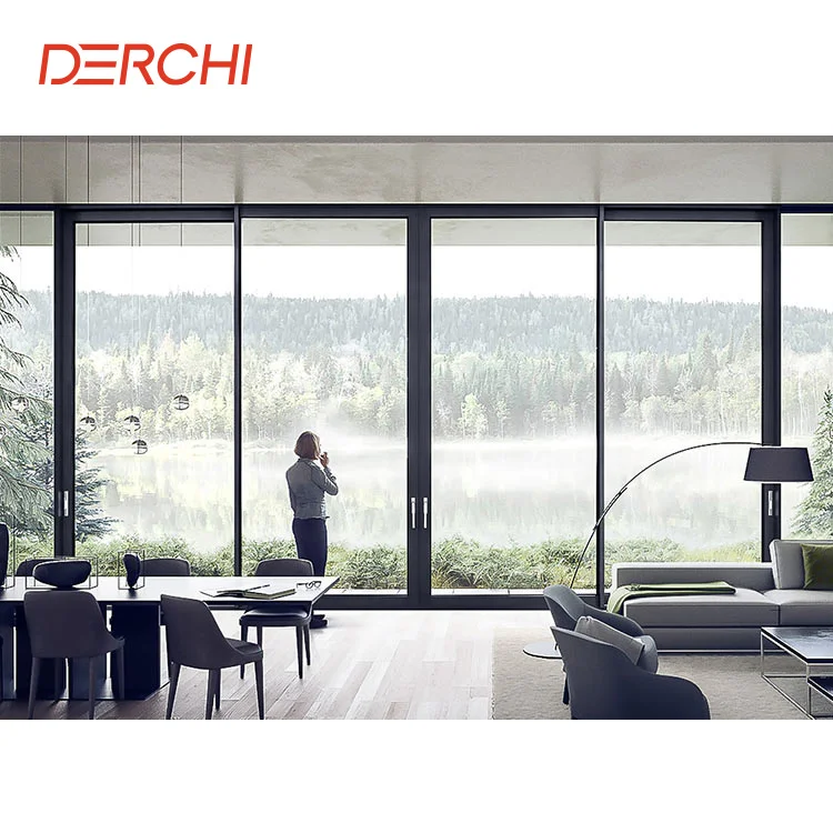 Florida Approved Large Patio Doors Modern Hurricane Impact Glass Triple Or Double Glazed Lift And Sliding Door