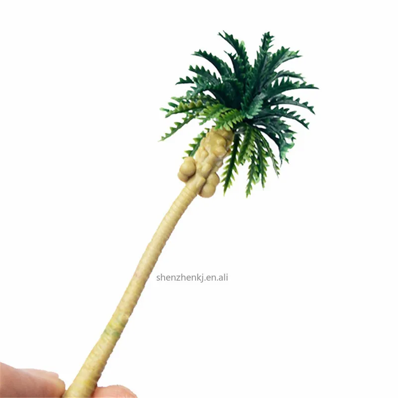 Plastic Palm Tree Diorama Scenery Model Artificial Plant Simulation Coconut Tree Sand Table Model Tactical Prop Home Decor