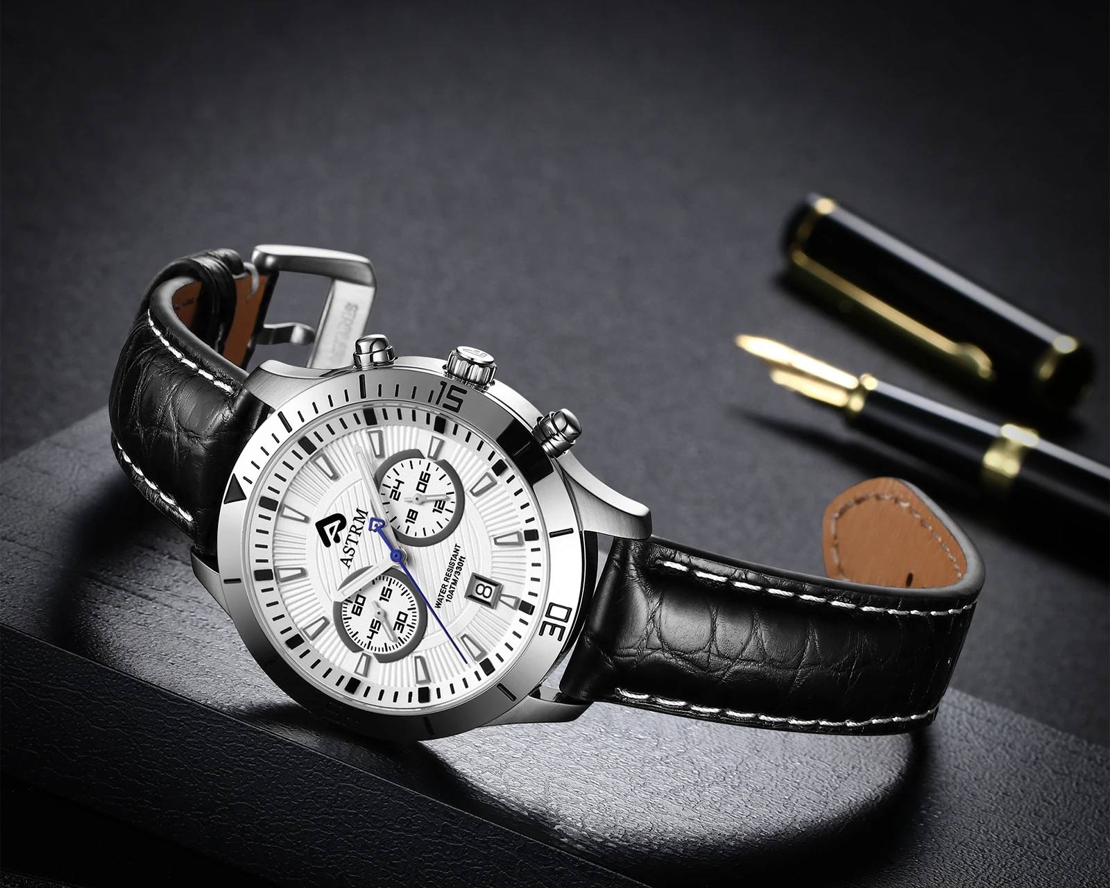 Busigness stainless steel watches  Japan quartz movement man watches silicone japan movement quartz watches