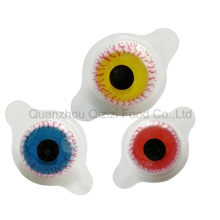 Gummy candies and sweets 3D eyeball shape gummy jelly candies for halloween