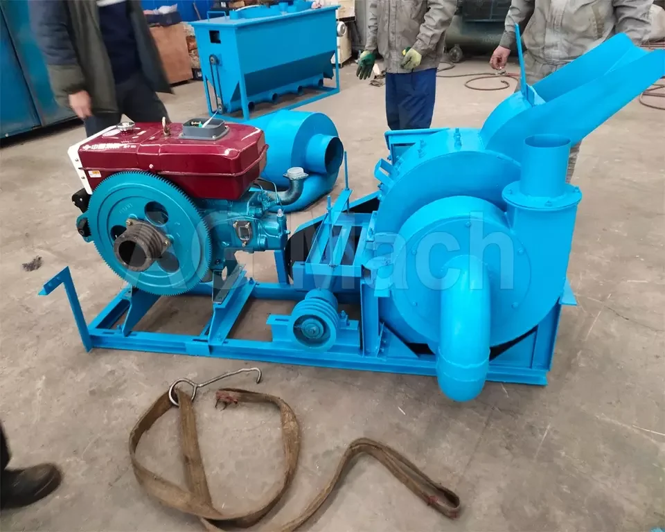 Diesel 22HP Biomass Wood Crusher Wood Gringer Machine