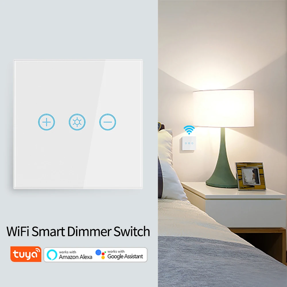Стандарт ЕС/Великобритании Tuya Wi-Fi пульт дистанционного управления затемнения таймер Голосовое управление Alexa Умный Свет сенсорный