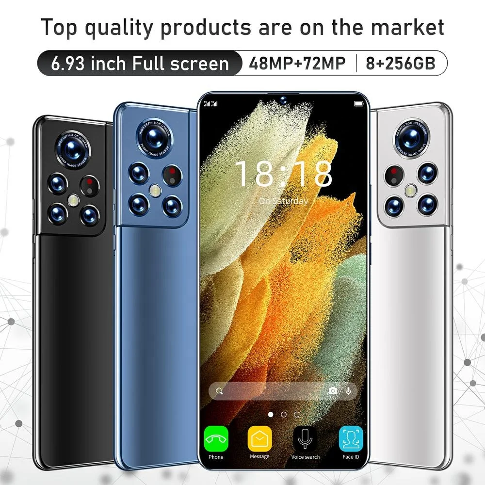 XINZY  OEM  5G  New Design S22 U smartphone 6.9 HD Full Screen 16+512GB Dual SIM SmartPhone 6800mAh Android Mobile Phone