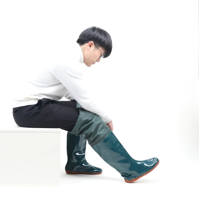 2022SEPATU BOOTS SAWAH PANJANG TERBARU ANTI LUMPUR DAN KEONG PETANI SAWI/KARET wholesale