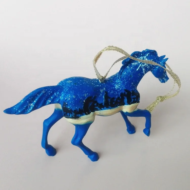 
personalized horse hanging Christmas ornament type mini resin horse statue for sale 