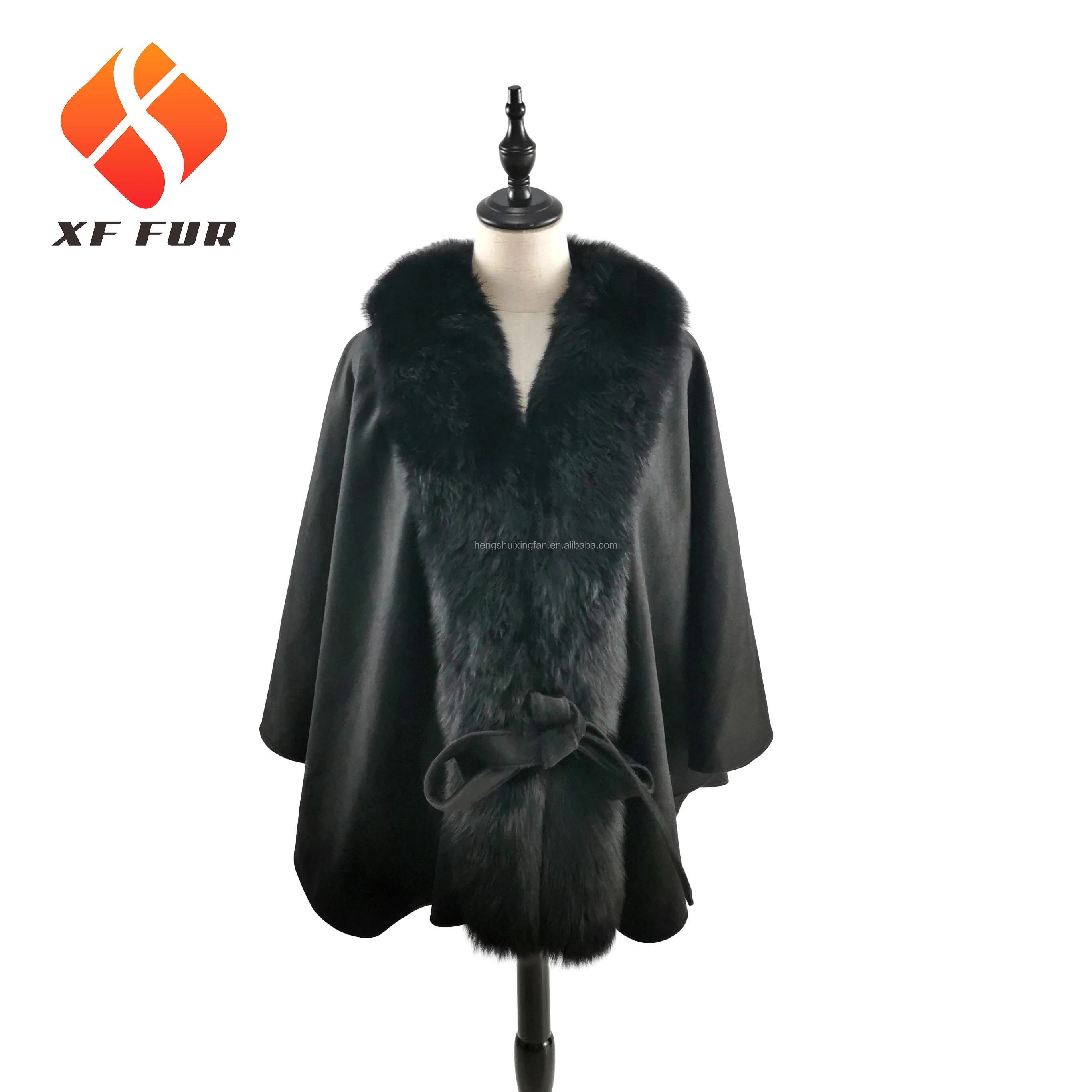 
2019 Winter Warm Fashion Women fox Fur Cape 