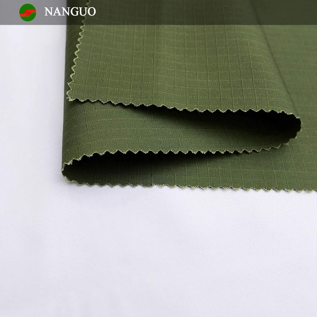 Nanguo  65% Polyester 35% Cotton 20*16 108*56 220gsm  Plain Dyed Ripstop for Camouflage Fabric