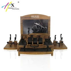 Деревянный вертикальный дисплей часов ручной работы на заказ