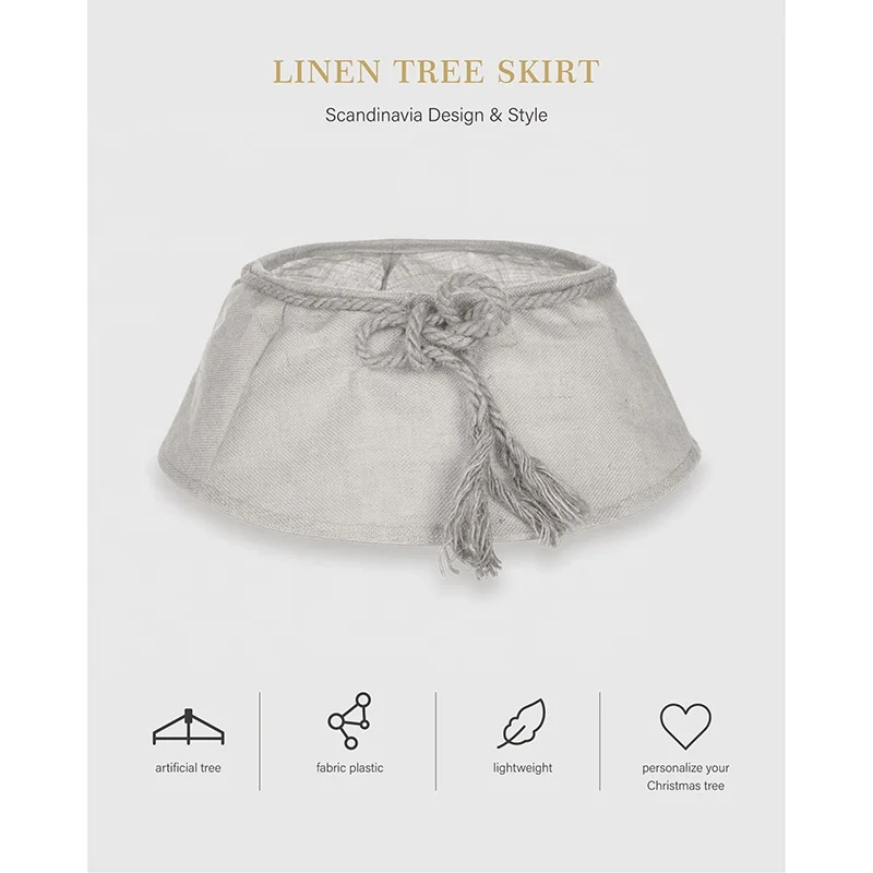 Customized pattern classic snowflake reindeer floral knit Christmas tree skirt