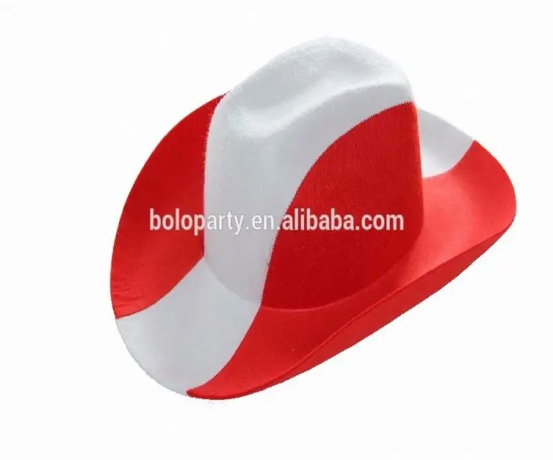 Spain cowboy hat with Spanish nation flag EVA flocking cap