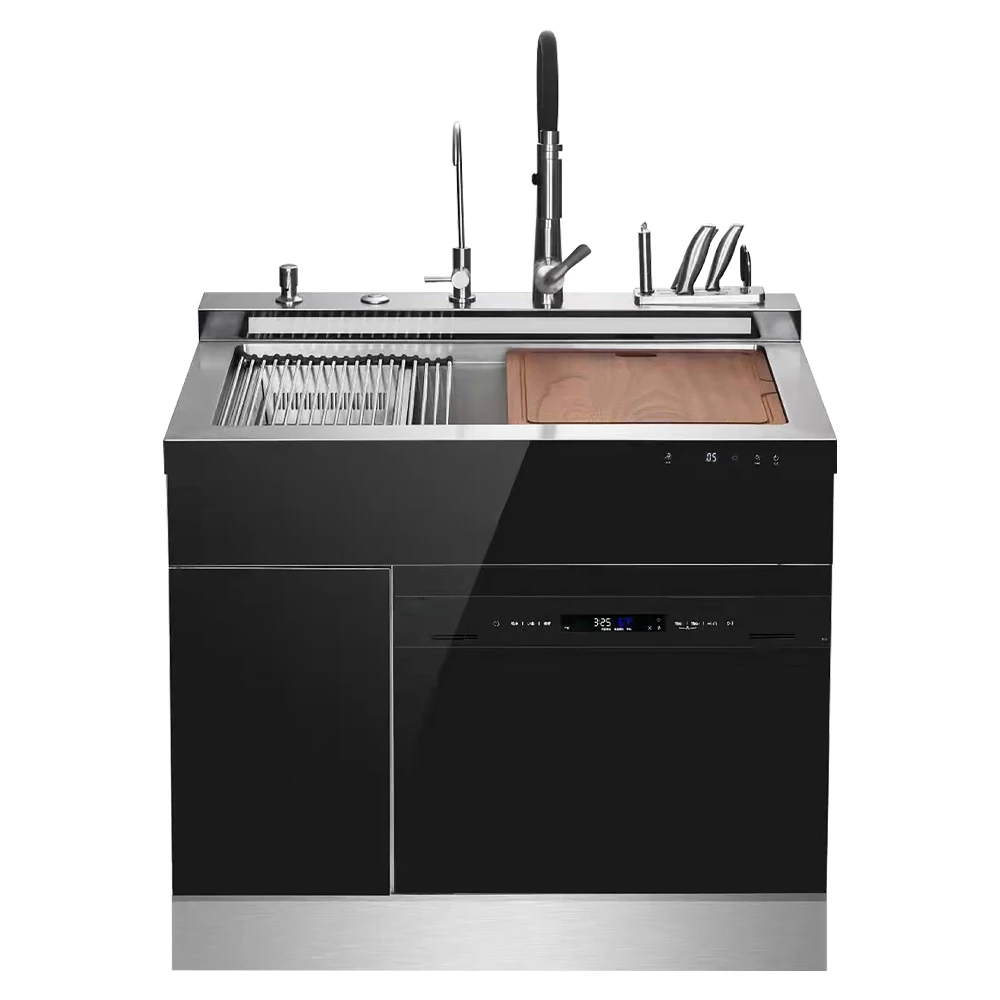 Gexiang Factory Stainless Steel Modern Luxury Smart 3-in-1 Built-in Dishwasher Kitchen Sinks