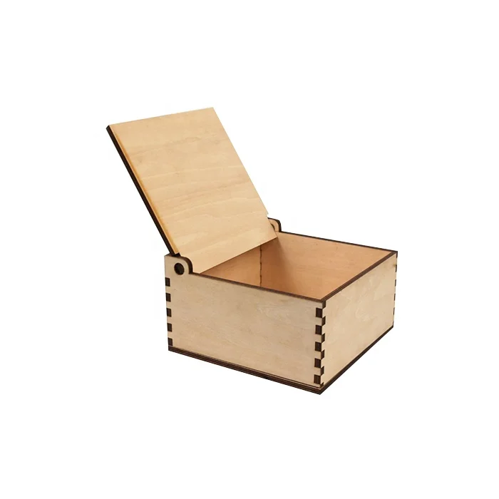 Christmas Craft Wooden Box Laser Cut Wood Plywood Box Baby Gift Box