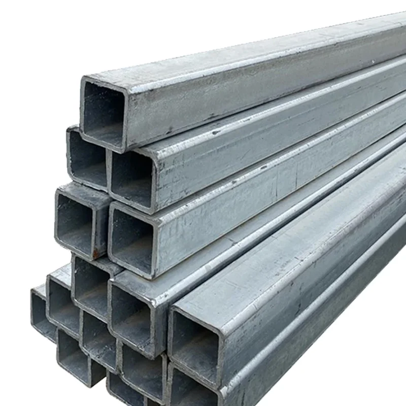 Hot dip 1mm-40mm thickness structure galvanized square & rectangular steel pipe with price per meter
