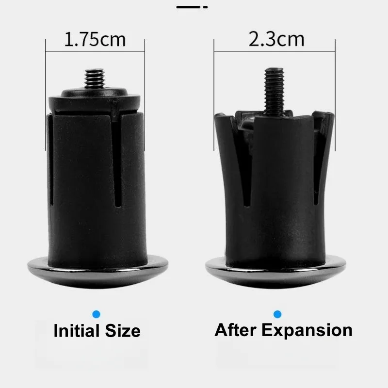Bicycle Aluminium Alloy Road Mountain Bike Expanding Handlebar Plug Bar End Locking Cap Fit for Inner Dia. of 1.75CM-2.3CM
