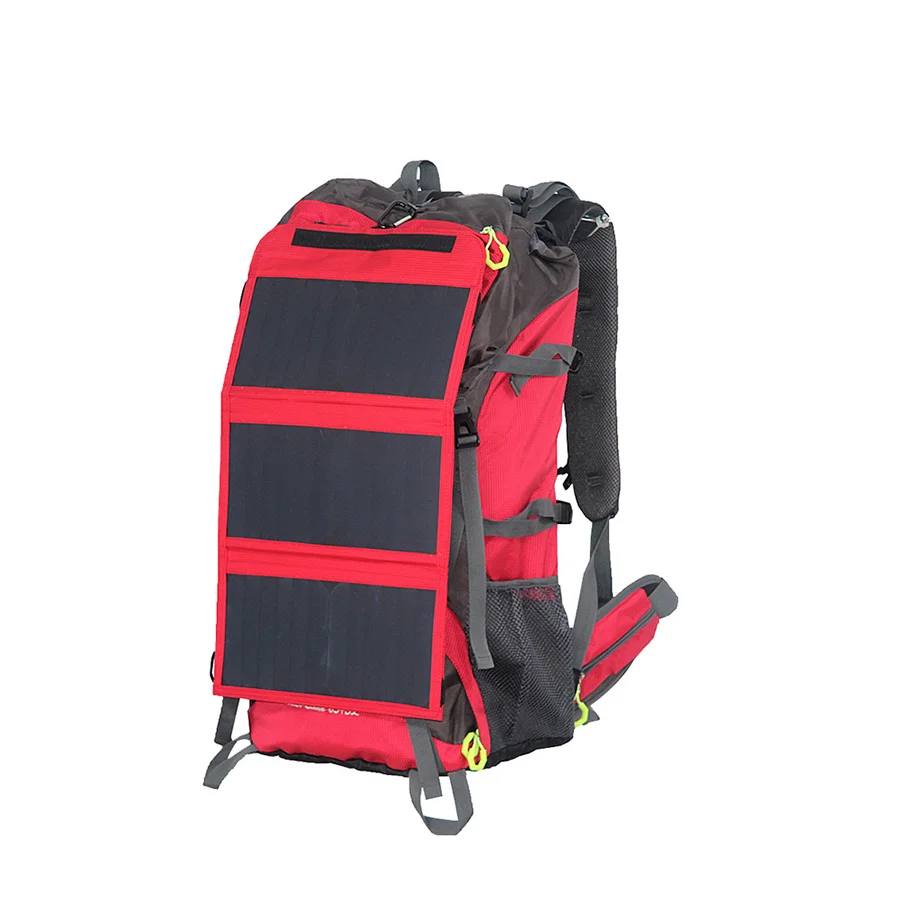 68L 20W/6V Solar Charger Backpack Waterproof With Solar Panel Charger For Hiking Camping Travel