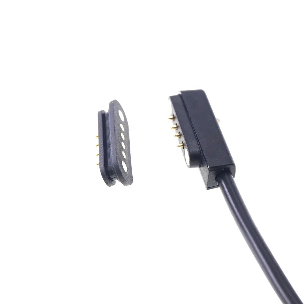 1.0A 12V Spring-Loaded Pin Connector 2.50 mm Pitch Power Charge Panel Mount Data Transfer 4 Pin Magnetic charging cable
