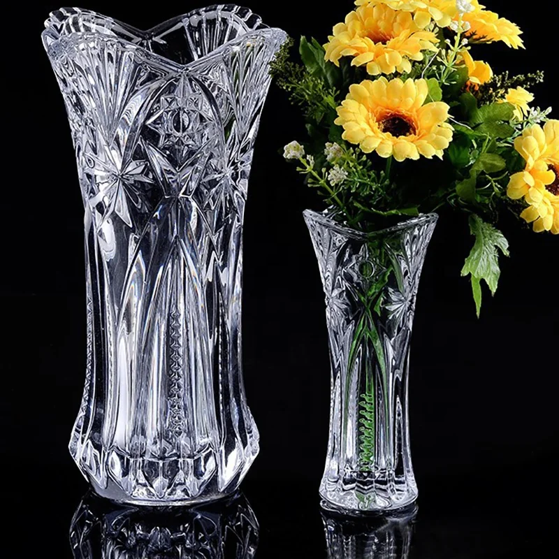 Wholesale Modern Glass Crystal Flower Vases For Home Table Decoration