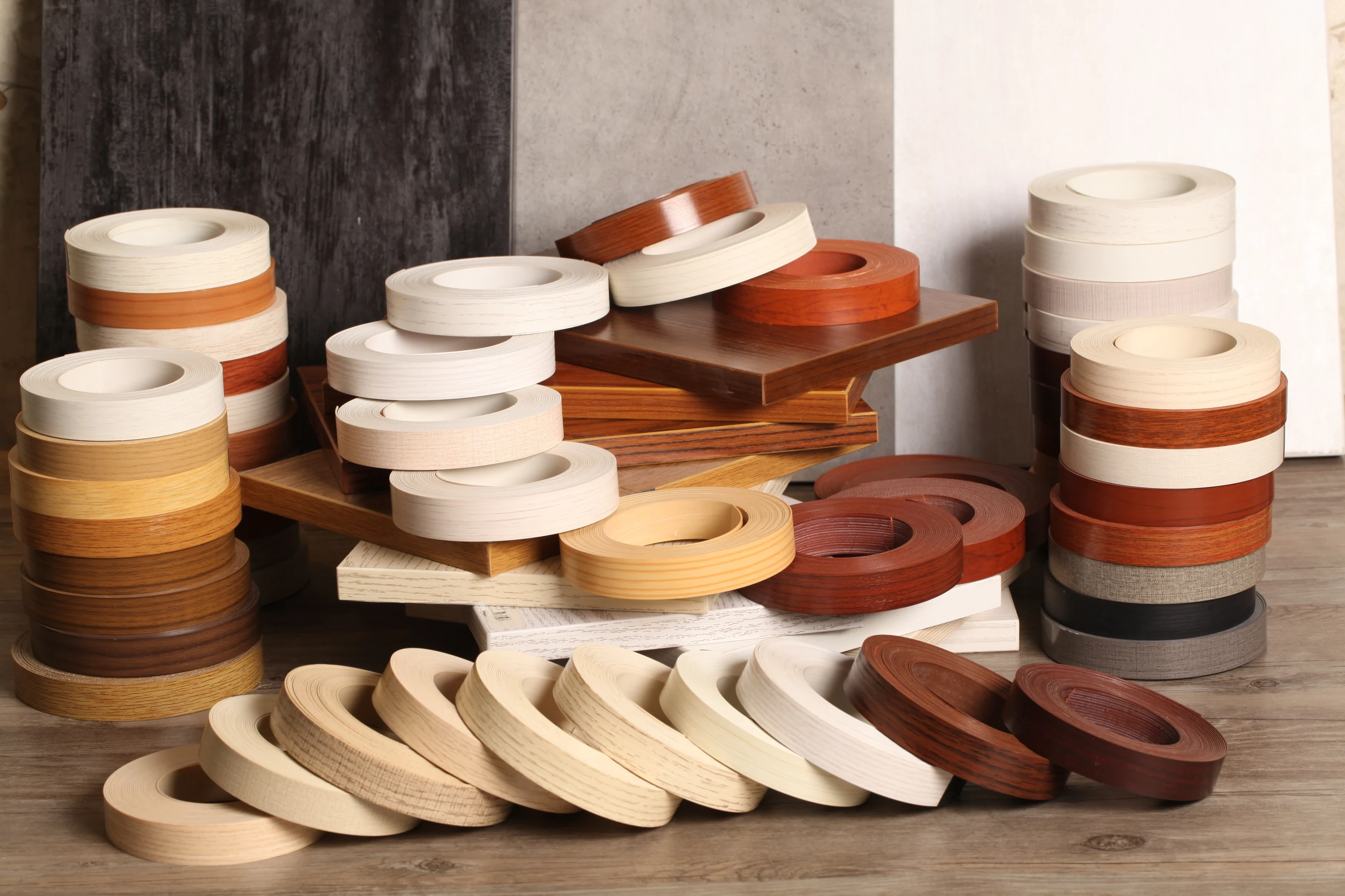 0.5*23mm solid red PVC/ABS/ acrylic edge sealing tape