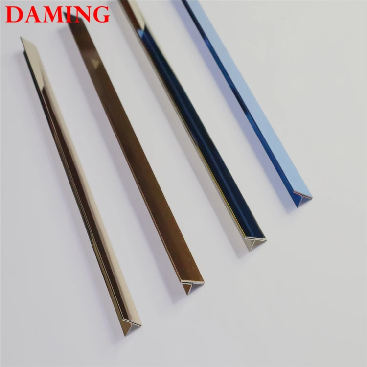 SS304 керамическая плитка, отделка из нержавеющей стали, зеркальная отделка, покрытие из розового золота